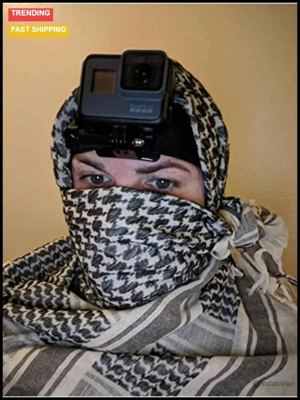 Cotton Shemagh Keffiyeh Tactical Desert Scarf Neck Head Wrap with Tassel